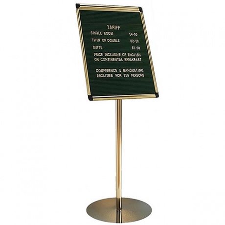 Grooved Felt Welcome Board Stand Mounted with Painted Gold Frame